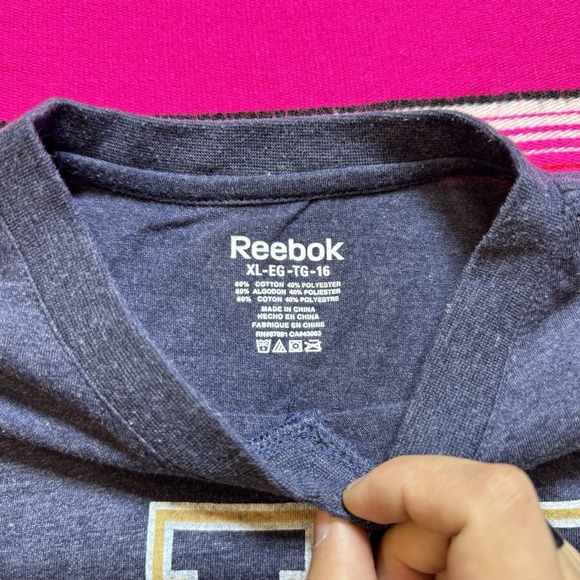 💣2/$20 Winnipeg Blue Bombers T-shirt Girls XL 16 Heathered‎ Blue Retro - Picture 3 of 5